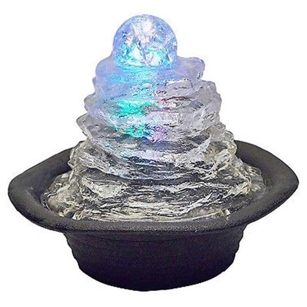 Ore Furniture Ore Furniture FT-1220 Rock Climb Ice Table Fountain With Multi Lights; 7.5 in. FT-1220